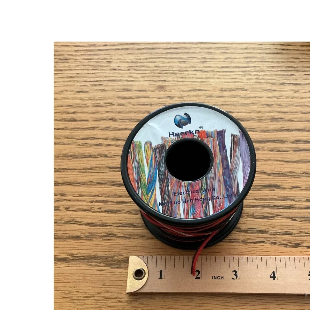 Haerkn 22 AWG Electrical Wire Spools Red Black 200C Stranded Copper 2 Pack